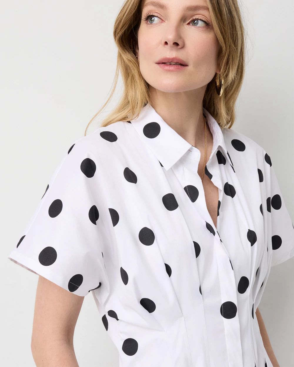 Poplin Corset Shirt Dress | White House Black Market